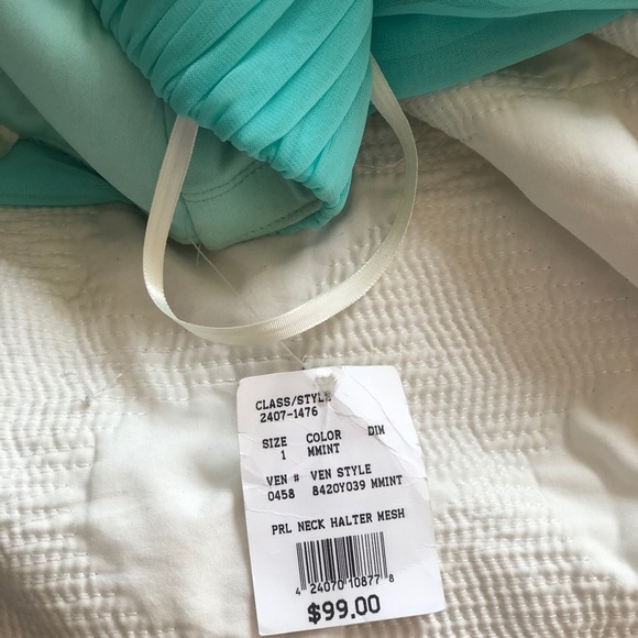 NWT Halter Mesh Gown - Picture 5 of 8